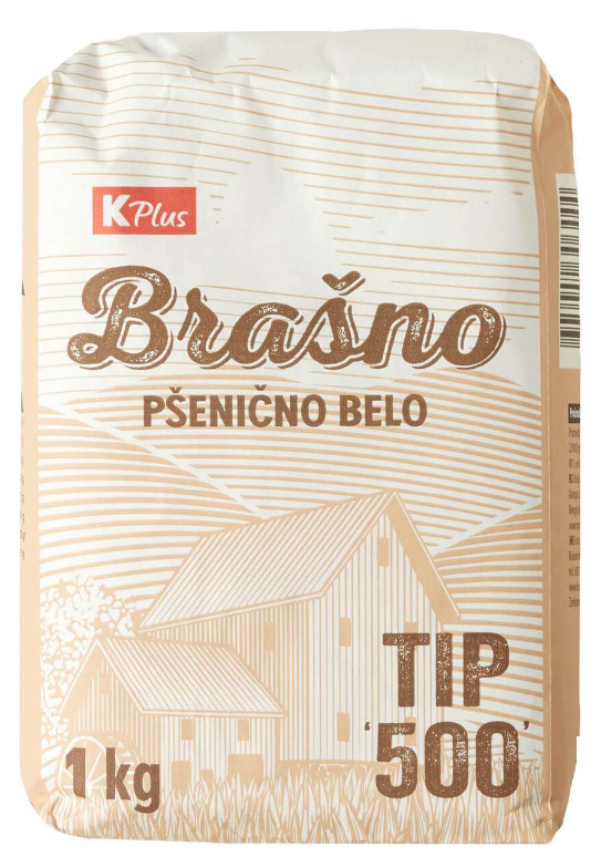 Brašno K PLUS t-500 1kg-slika
