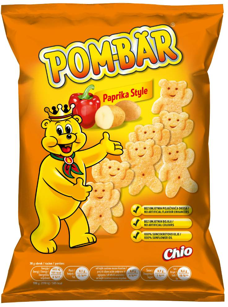 Flips Pom Bar paprika 50 gr-slika