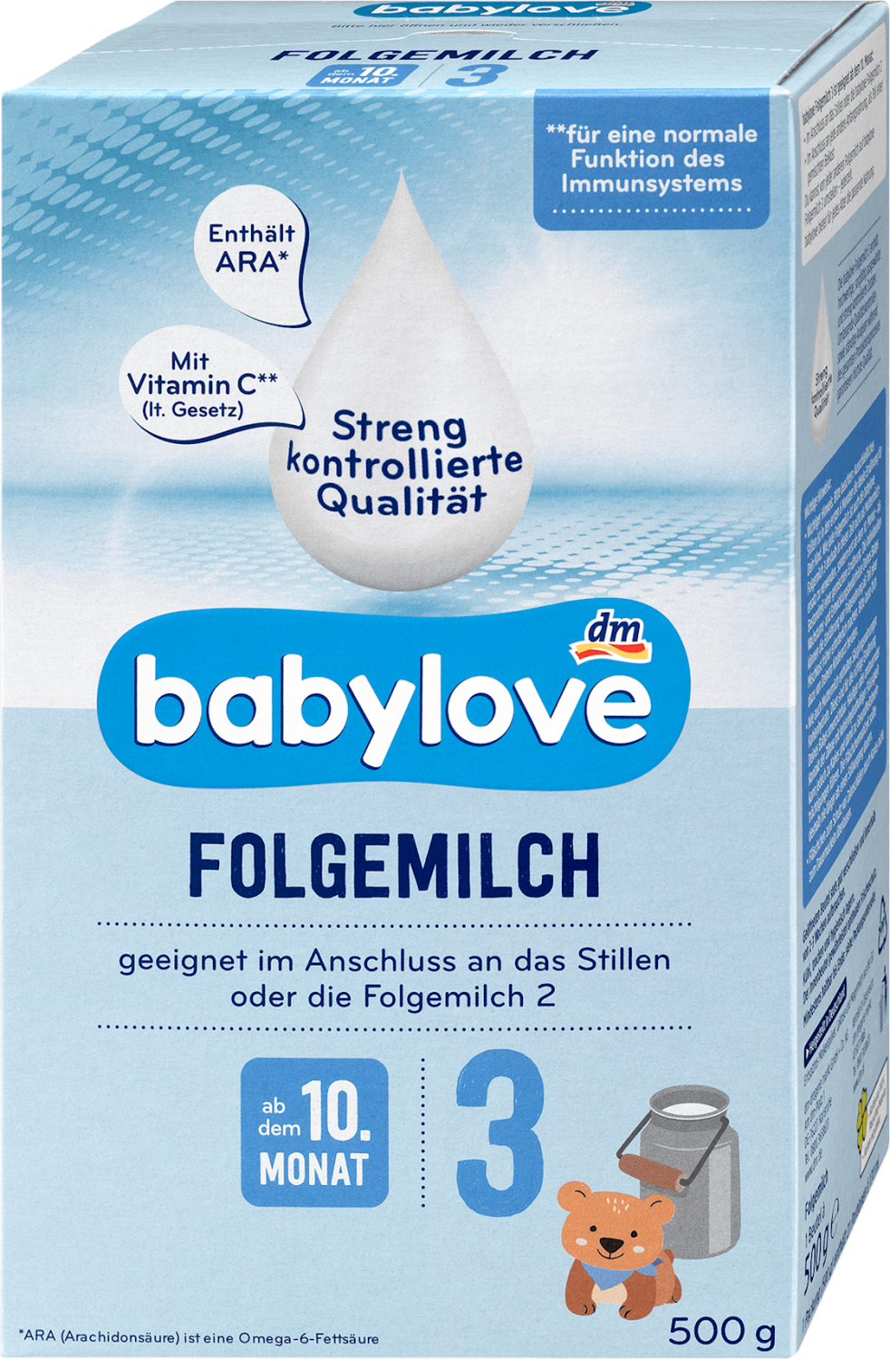 Zamensko mleko BABYLOVE 3 prelazna formula 10m+ 500g-slika