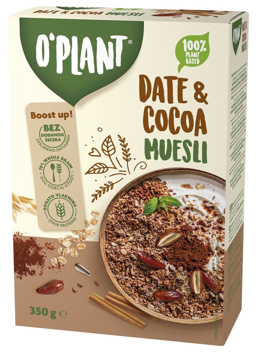 MUSLI OPLANT DATE&COCOA 350G PODRAV-slika