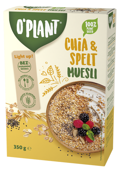 MUSLI OPLANT CHIA&SPELT 350G PODRAV-slika