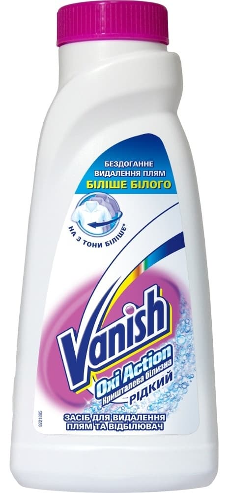 VANISH Oxi action crystal white tečni odstranjivač fleka 450ml-slika