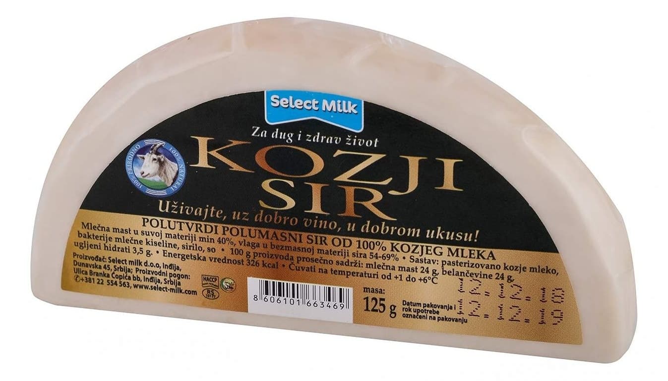 SIR KOZJI ZRELI POLUTVRDI 125G SELE-slika