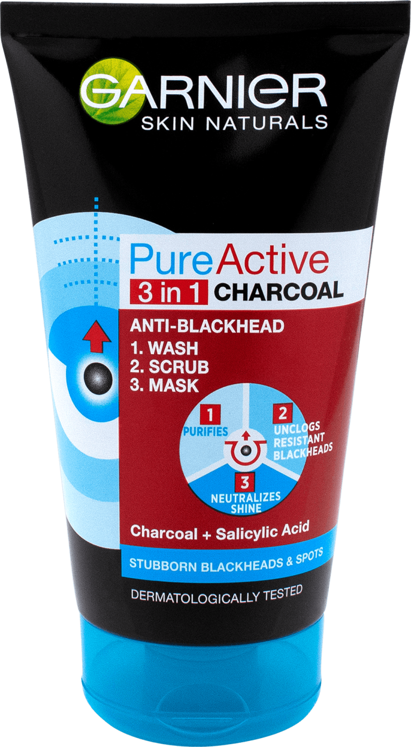 Gel za lice 3in1 Charcoal Garnier 150ml-slika
