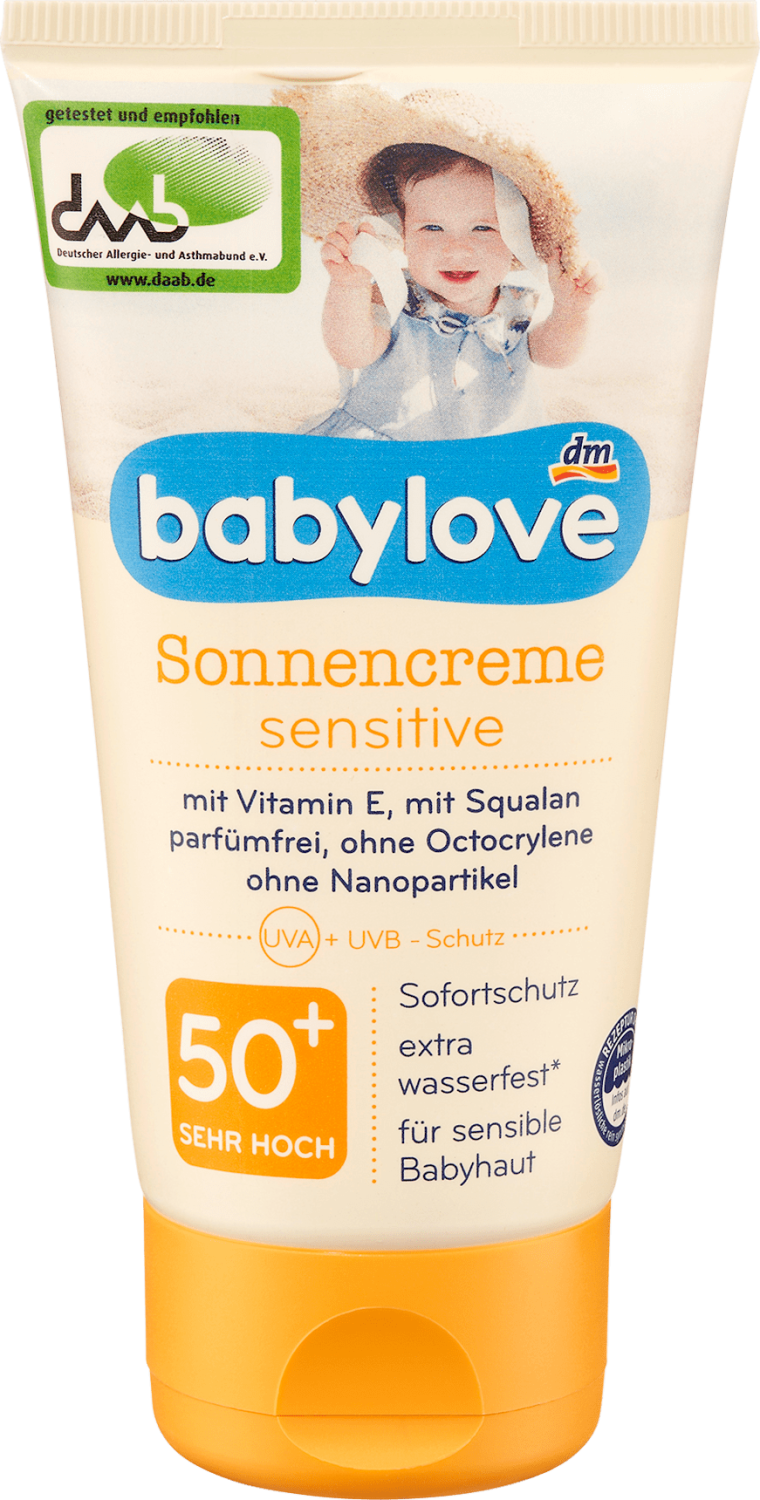 Krema za sunčanje BABYLOVE Sensitive SPF50+ 75ml-slika