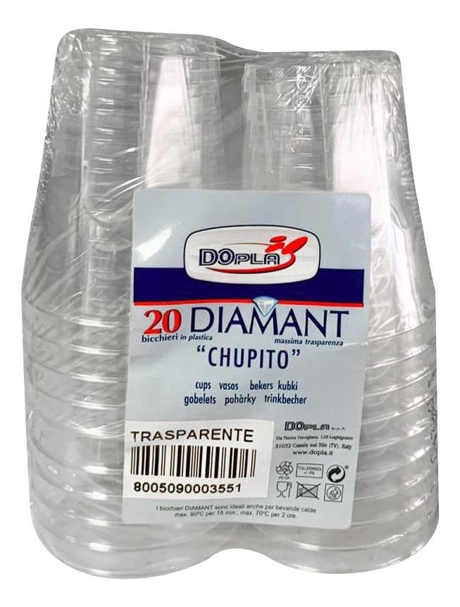 Plastične čaše DOPLA 50ml 20kom providne-slika