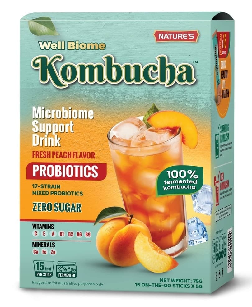 NATURE'S Well biome kombucha čaj breskva 75g-slika