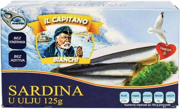 Za VP Sardina u ulju 125g II Capitano-slika