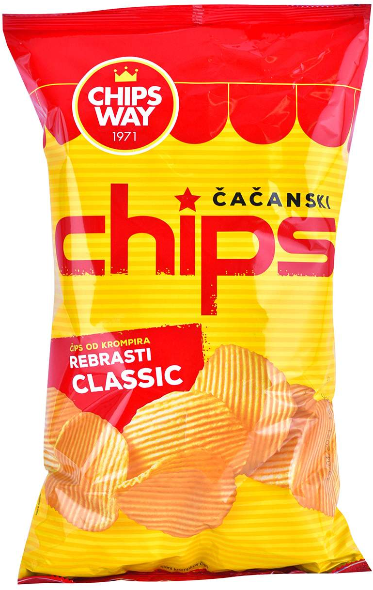 ČIPS ČAČANSKI REBRASTI 230G CHIPS-slika