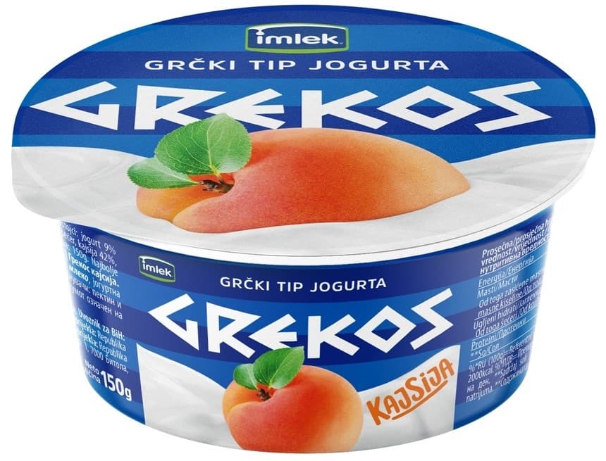 Vocni jogurt kajsija Grekos 150g-slika