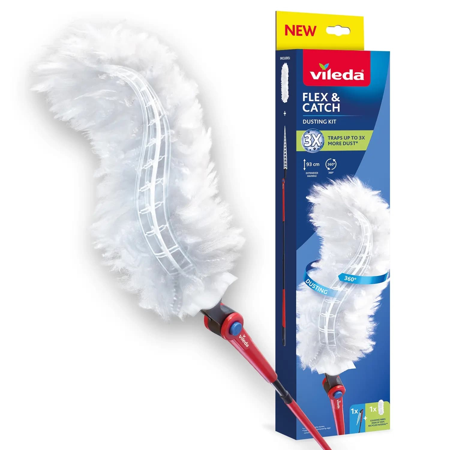 VILEDA set praško 1kom + zamenska glava Flex and catch-slika
