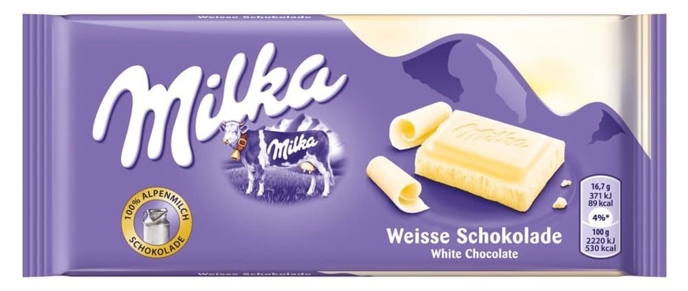 Cokolada bela White Milka 100g-slika