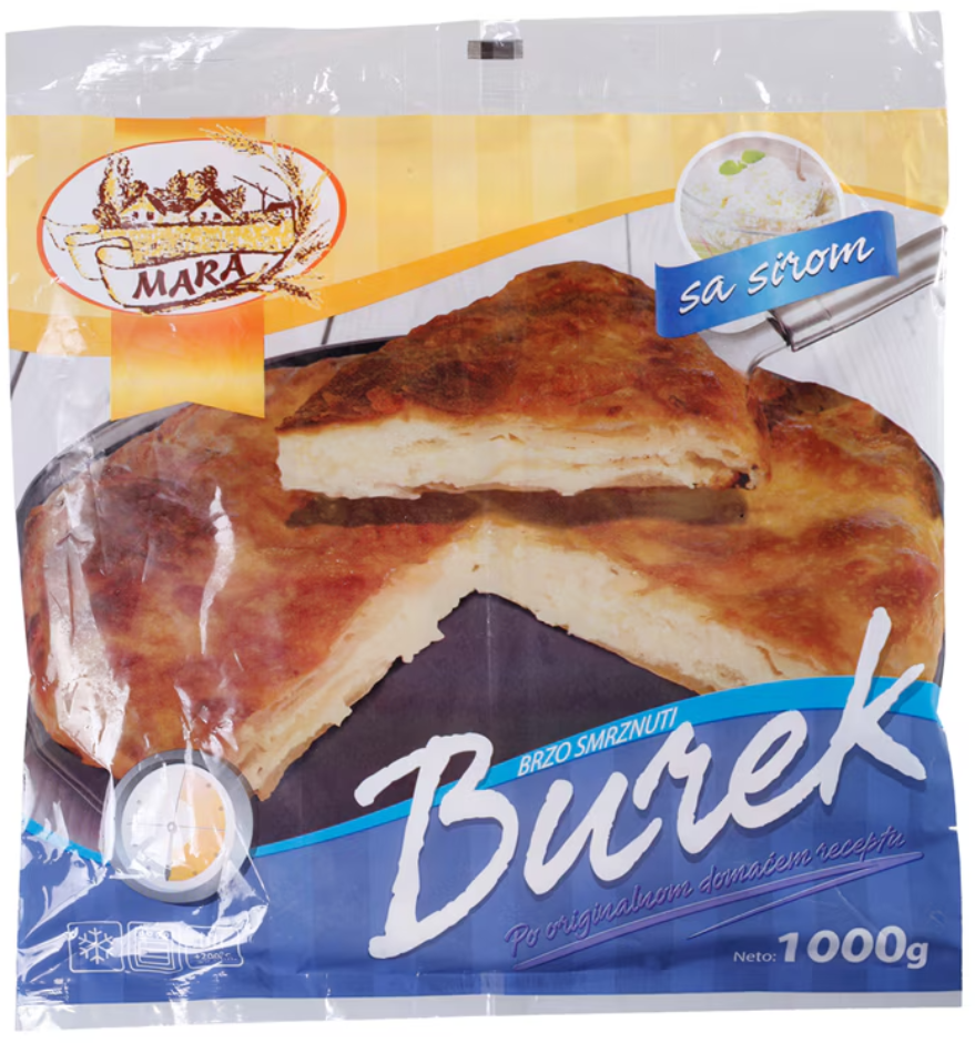 Smrznuti burek sa sirom Mara 1kg-slika