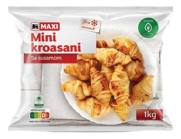 Smrznuti mini kroasani Maxi 1kg-slika