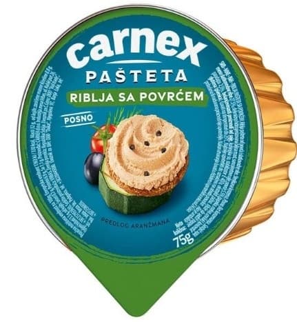 Pašteta CARNEX riblja 75g-slika