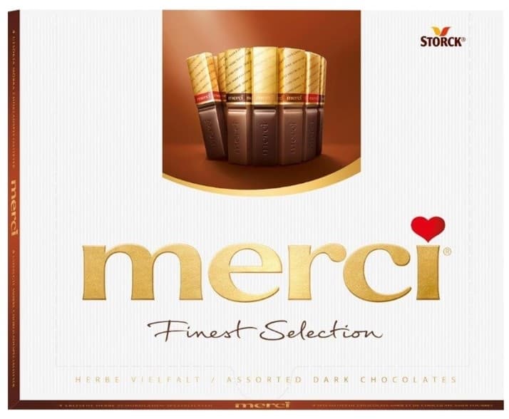 Bombonjera tamna Merci 250g-slika
