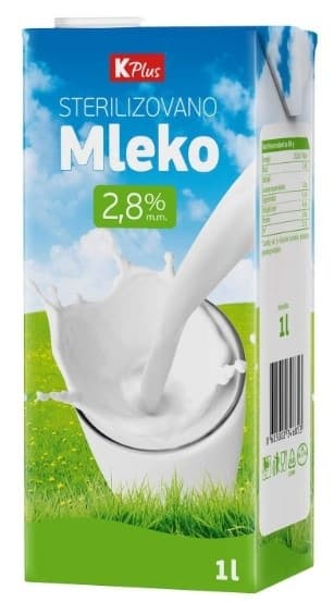 MLEKO UHT 2,8% MM 1L K PLUS-slika