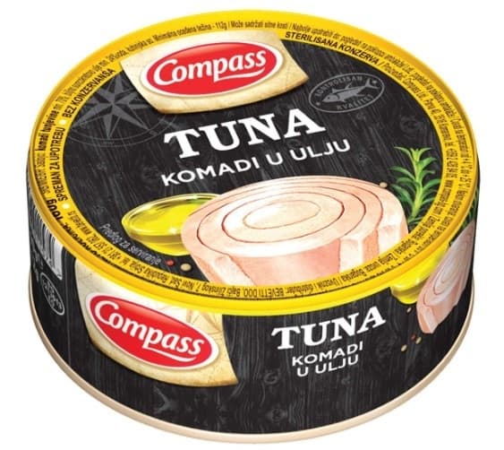 TUNA KOMADI U ULJU 160G COMPASS-slika