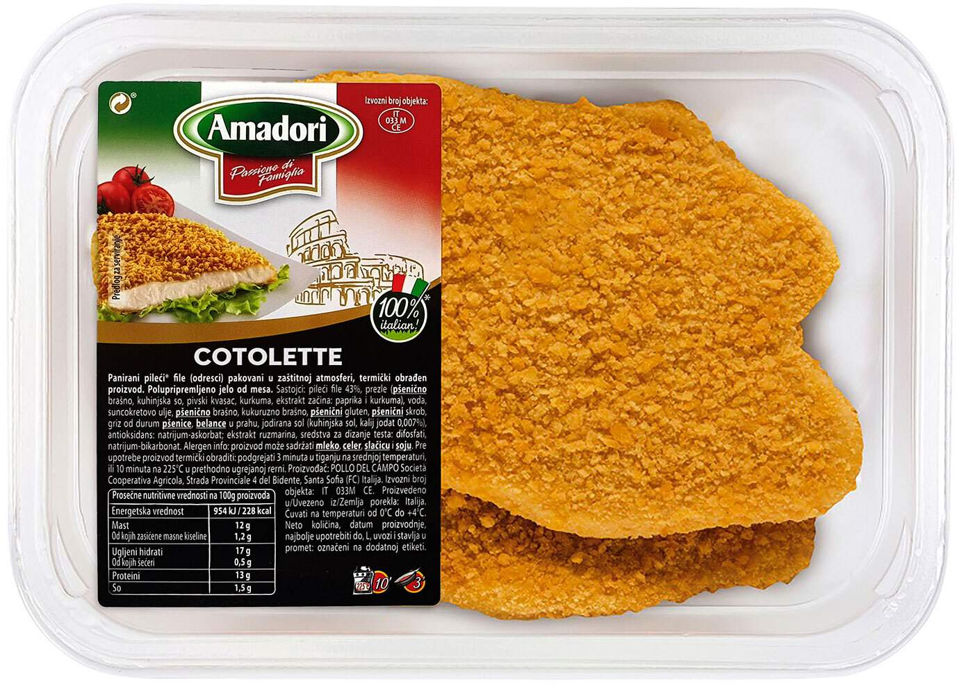 PANIR FILE PIL GRUDI 300G AMADORI-slika