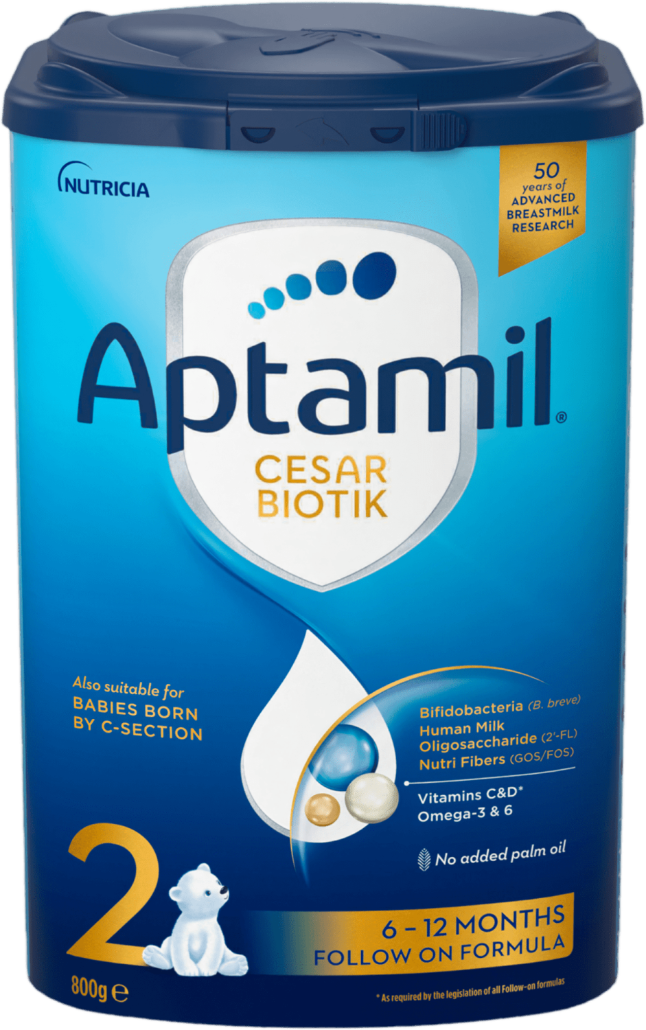 Zamensko mleko APTAMIL Cesar biotik 2 800g -slika