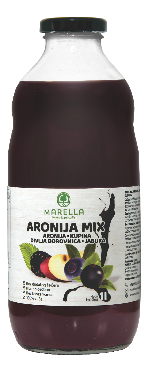 Voćni sok MARELLA aronija borovnica 1l-slika
