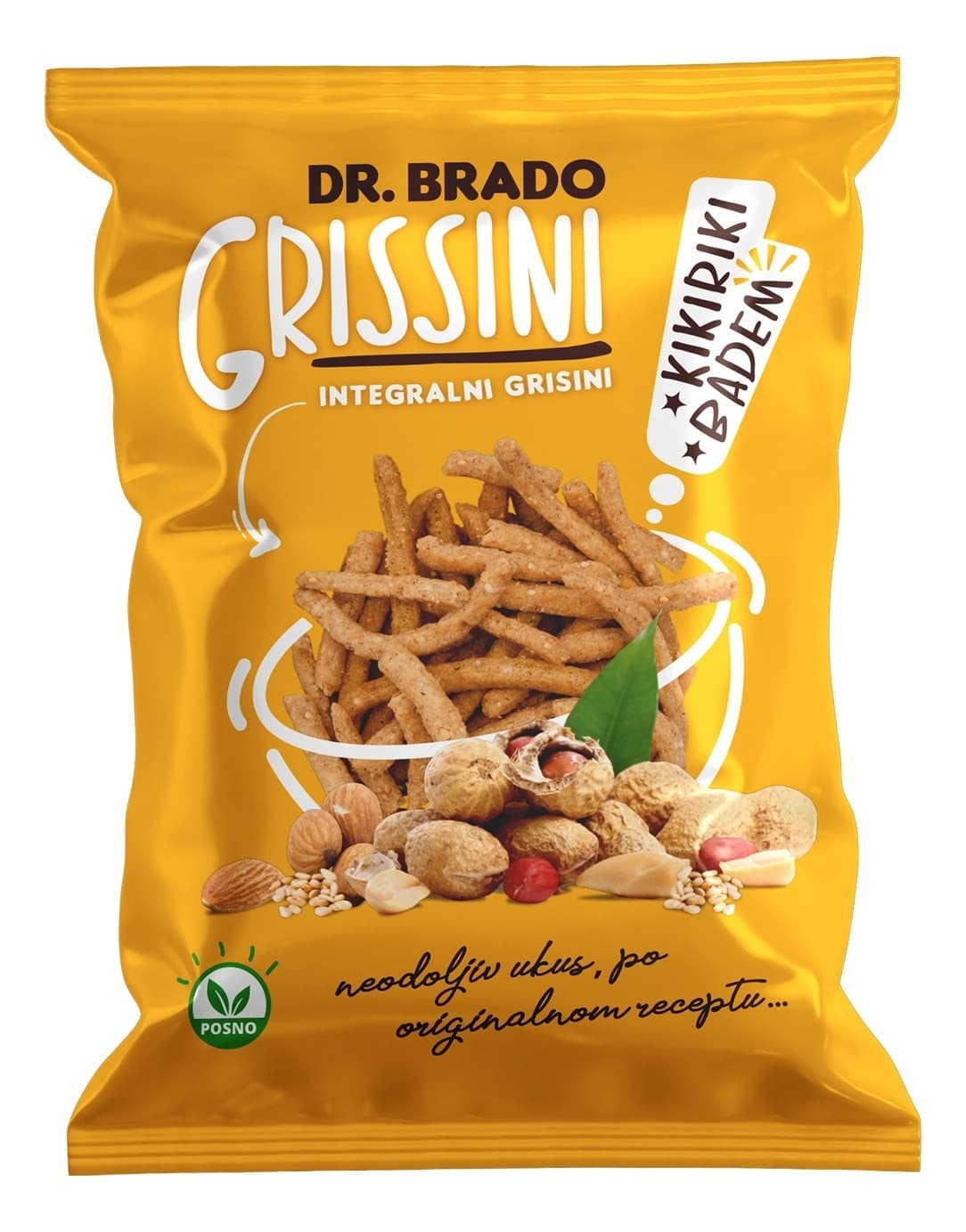 DR.BRADO INTEGRALNI GRISINIE KIKIRIKI BADEM SUSAM 70GR-slika