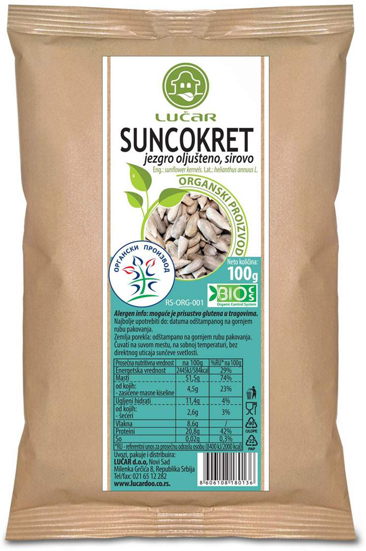 Suncokret jezgro organsko 100g-slika
