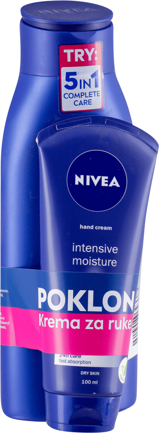 Mleko za telo Nivea 400ml+krema 100ml-slika