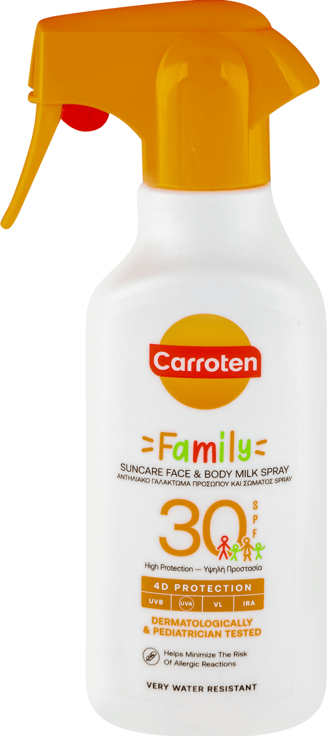 mleko za suncanje carrote fam 270ml spf30 sarantis-slika