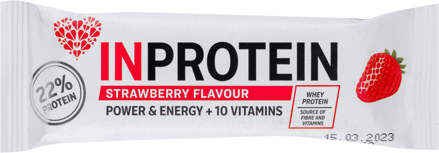 INPROTEIN proteinski bar jagoda 40g-slika