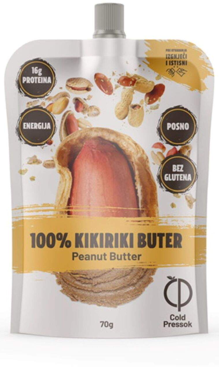 Kikiriki puter dojpak COLD PRESSOK 70g-slika