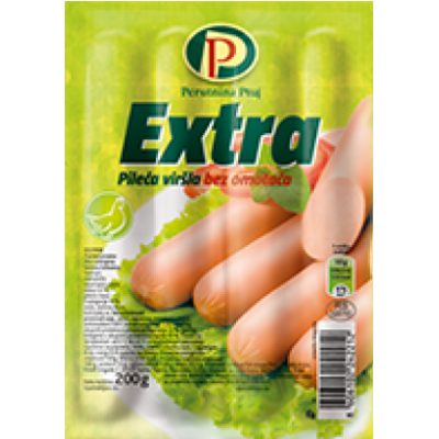 Virsla bez omota pileca Perutn.Ptuj 200g-slika