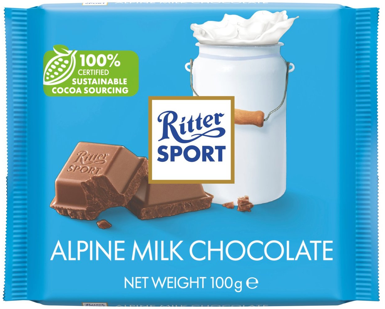Cokolada mlecna Ritter Sport 100g-slika