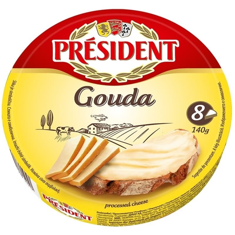 Sir topljeni Gouda President 140g-slika