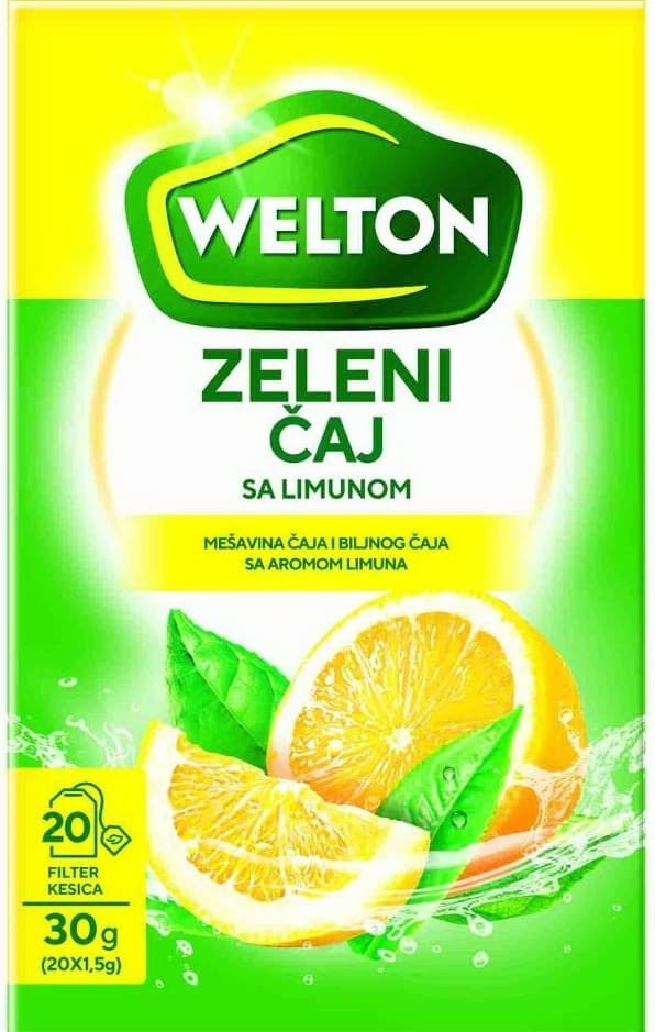 ČAJ ZELENI SA AROMOM LIMUNA 30G WEL-slika