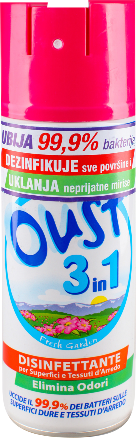 OSVEZIVAC PROSTORA OUST SPREJ 3u1 GARDEN 400ml-slika