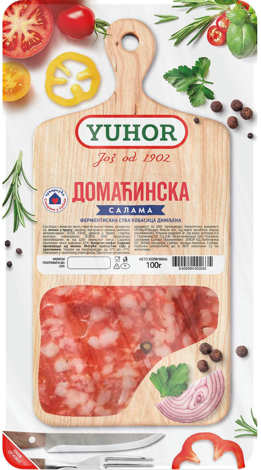 Domacinska salama slajs 100gr-slika