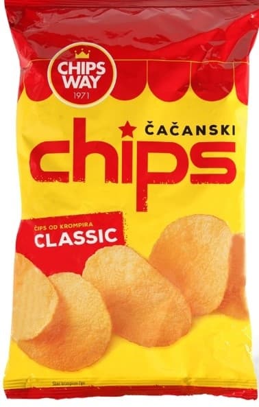 Cips classic rebrasti Chips Way 150g-slika