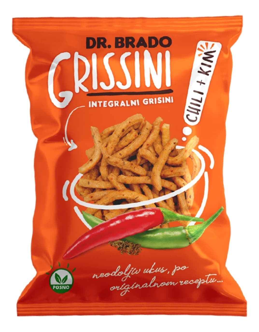 GRISINI INTEGRALNI CHILLI KIM 70G*-slika