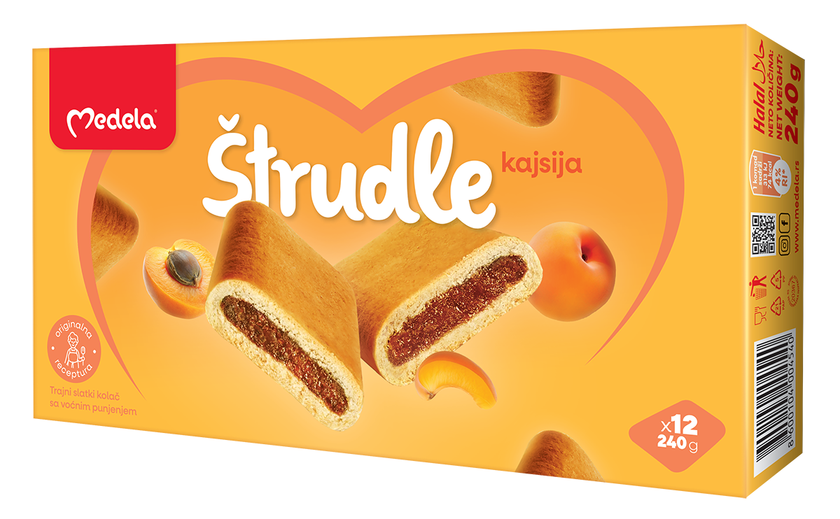 Strudle kajsija Medela 240g-slika