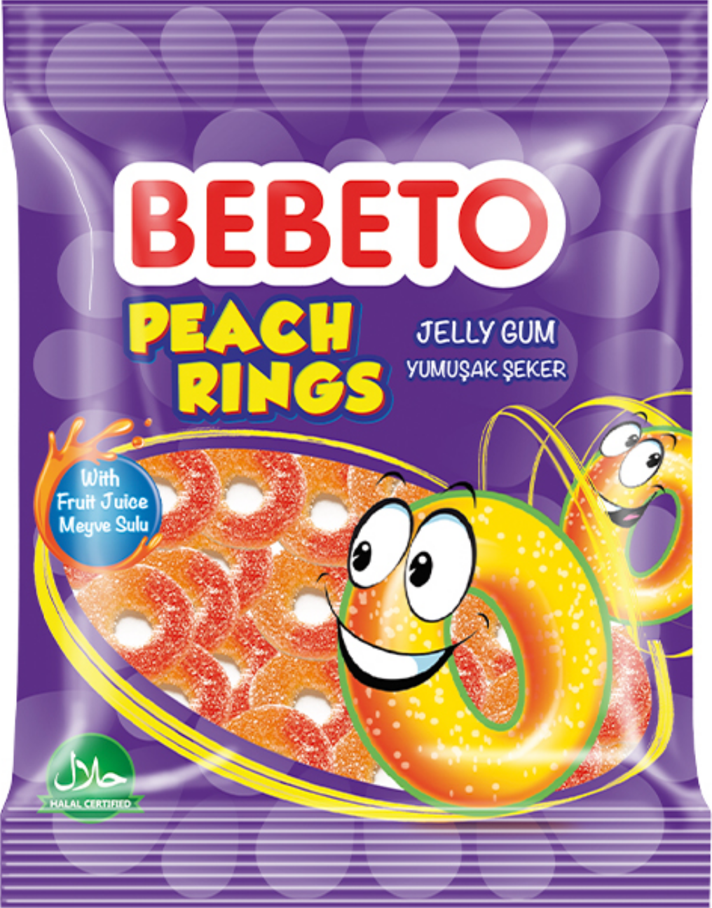 Bombone gumena Peash Rings Bebeto 80g-slika