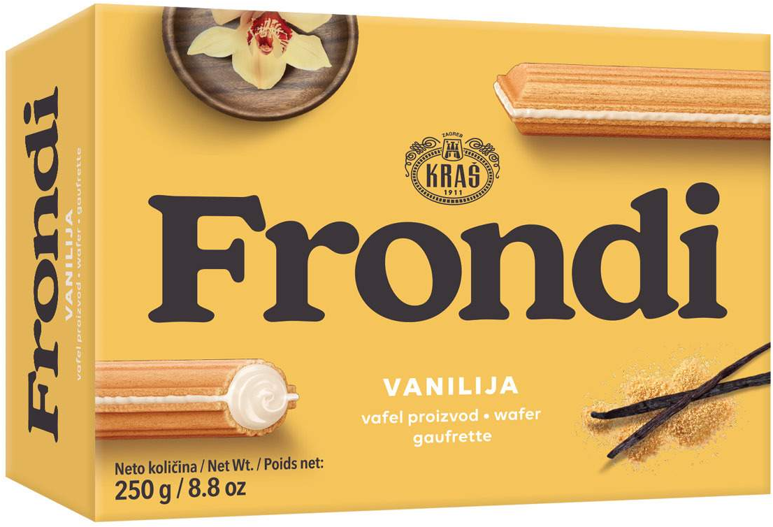Keks Frondi vafl vanila 250g-slika