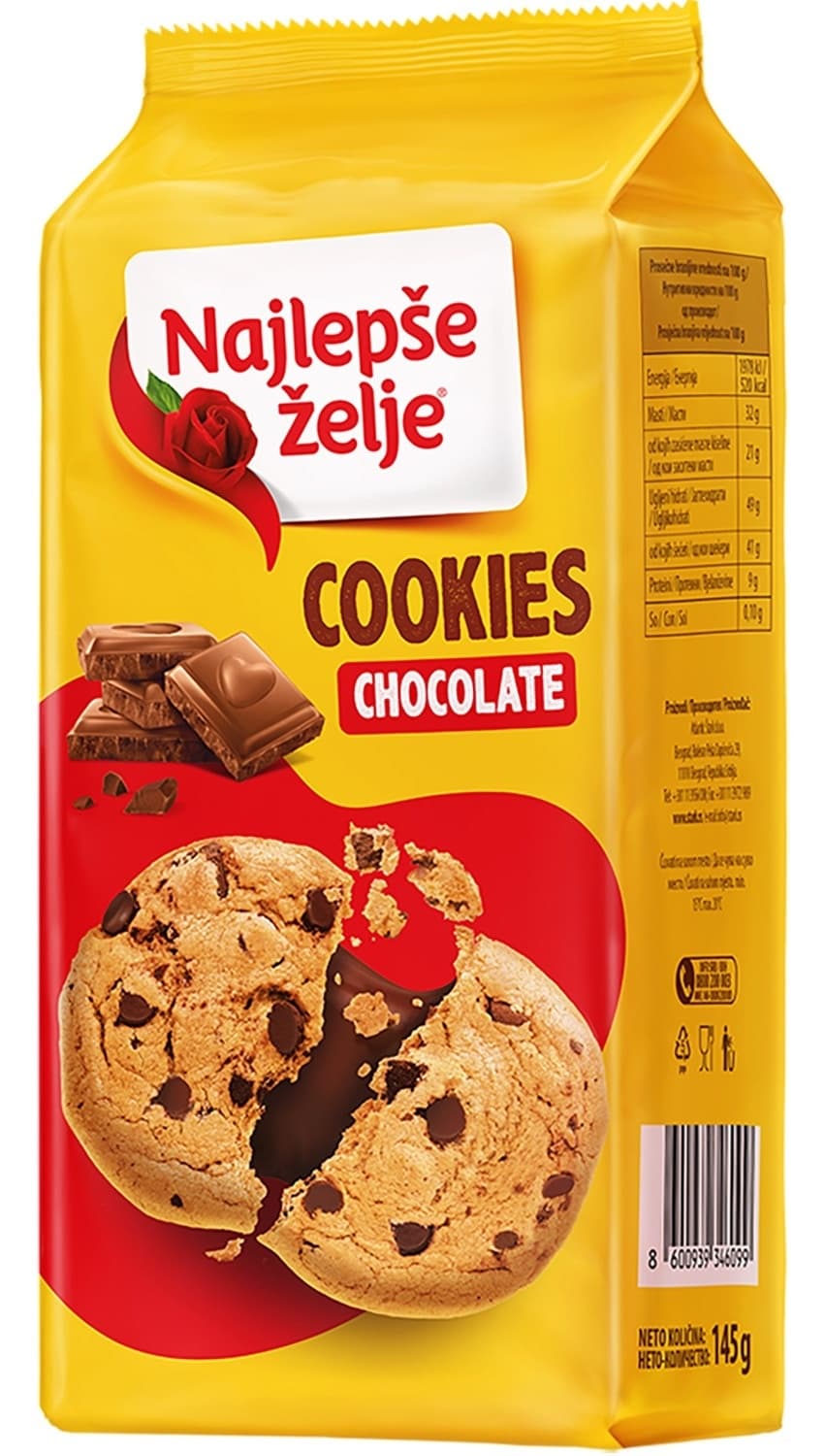 Cookies cokolada Najlepse zelje 145g-slika