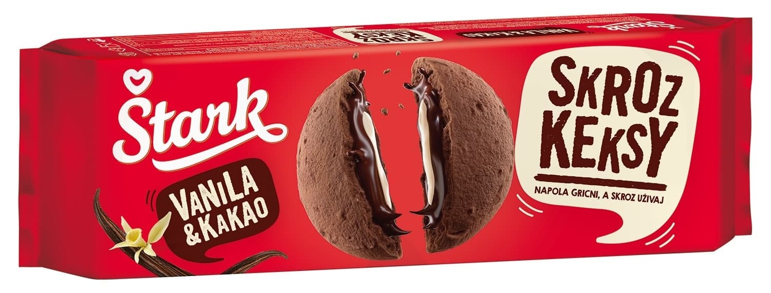 Keks duofil.kakao i vanila Stark 140g-slika