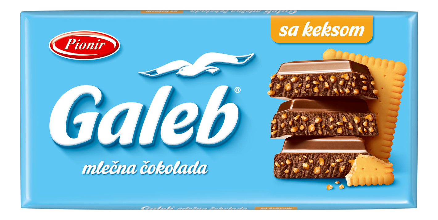 Mlecna cokolada Galeb sa keksom 90gr-slika