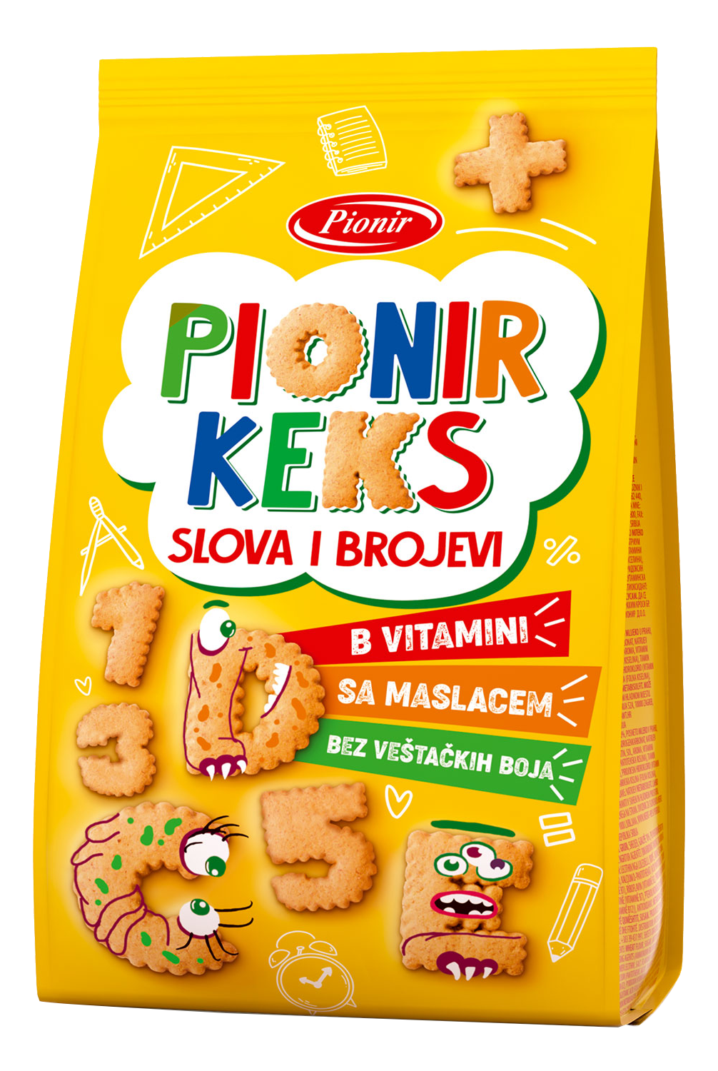 Keks slova i brojevi Pionir 100g-slika