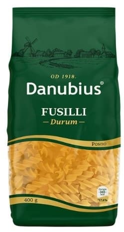 Testenina Durum Fusilli Danubius 400g-slika