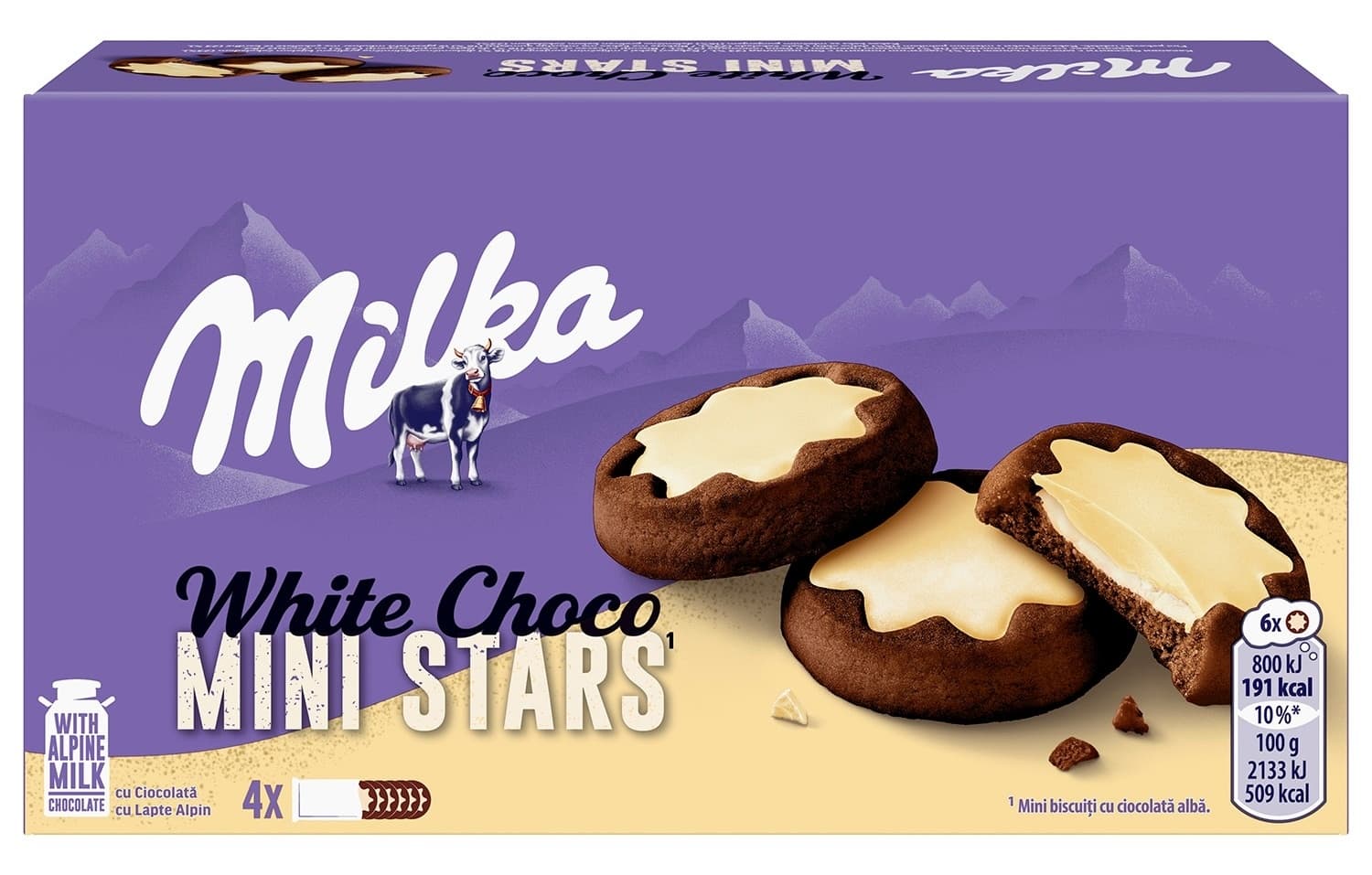 BISKVIT CHO MINI STA WHI 150G MILKA-slika
