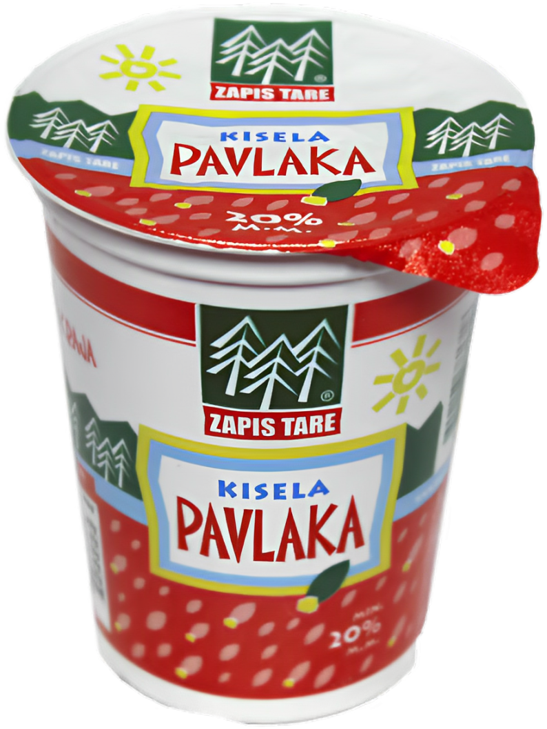 Kisela pavlaka 20% MM Zapis Tare 0,38kg-slika