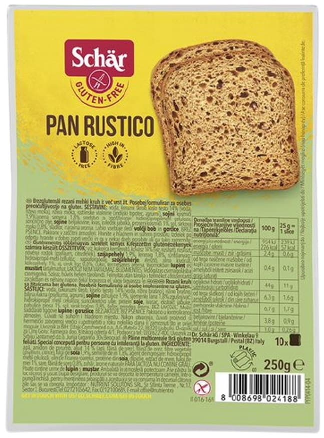 Hleb Pan Rustico Schar 250g-slika